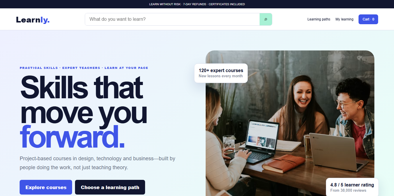 Learnly template preview